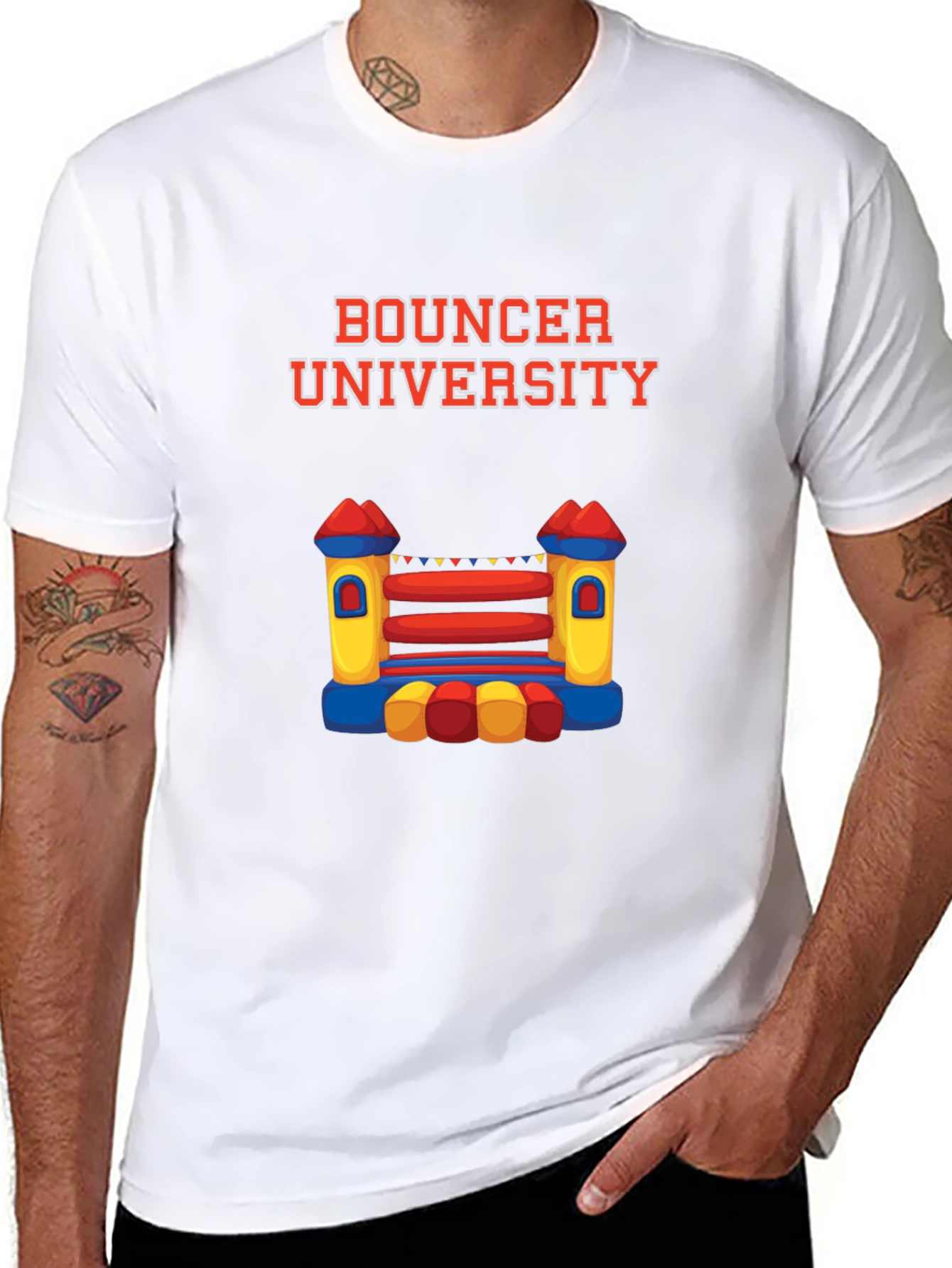 Bouncer University Black Graphic Tee