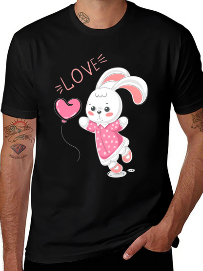 Cute Bunny Love Graphic T-Shirt