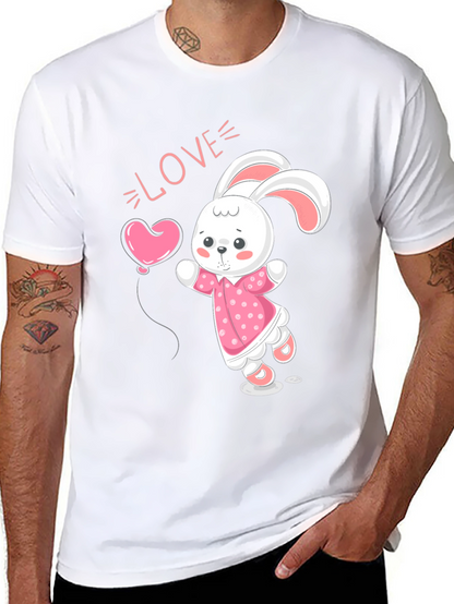 Cute Bunny Love Graphic T-Shirt