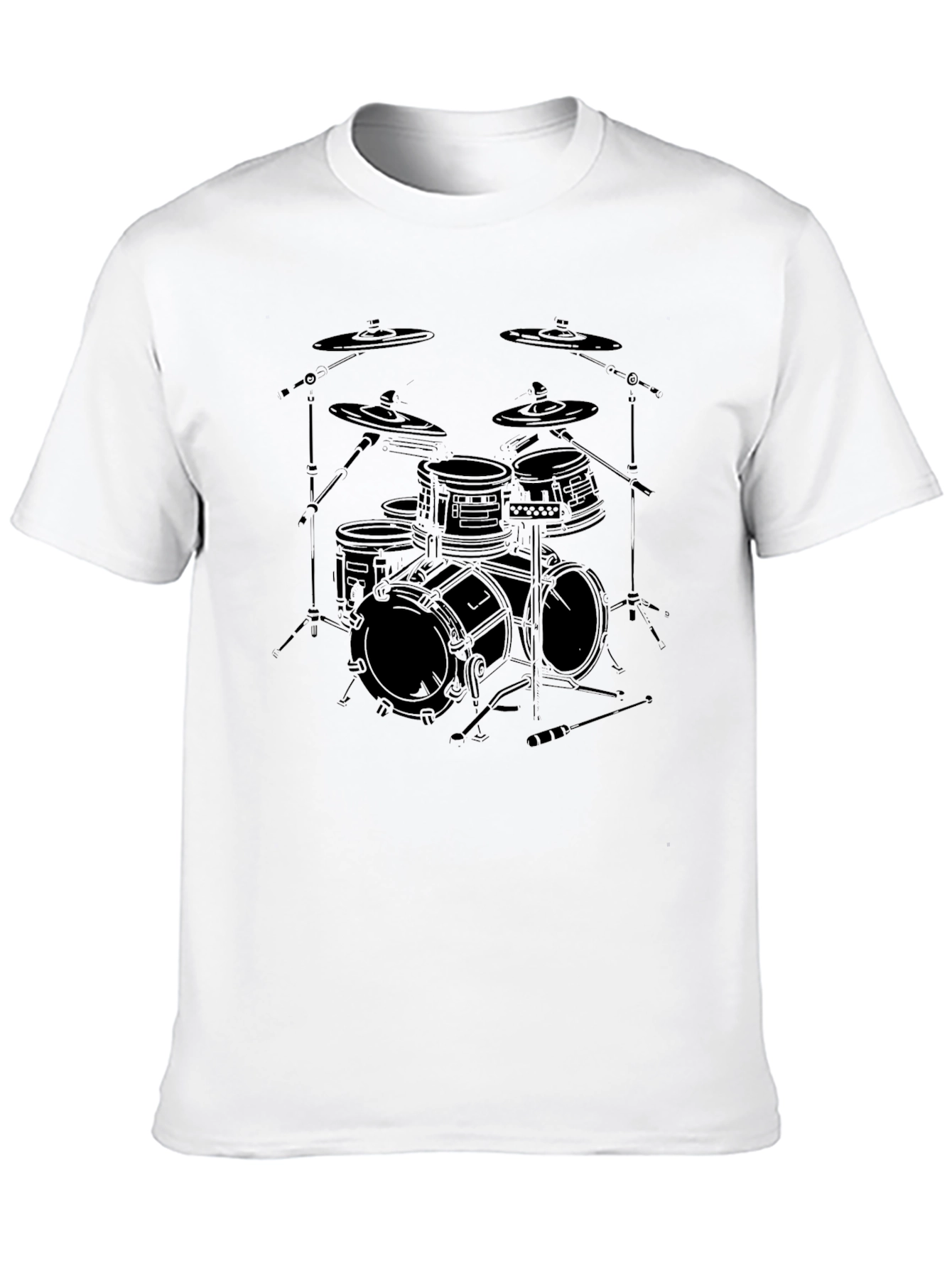Drum Set Graphic Tee - Band Fan T-Shirt