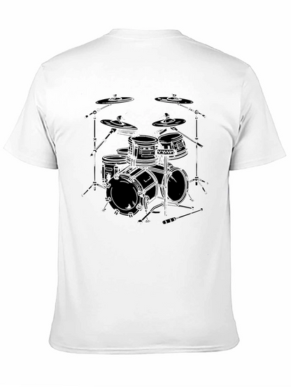 Drum Set Graphic Tee - Band Fan T-Shirt