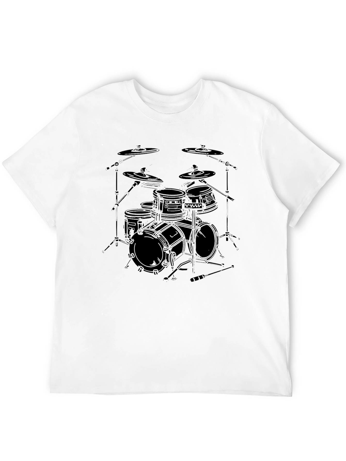 Drum Set Graphic Tee - Band Fan T-Shirt