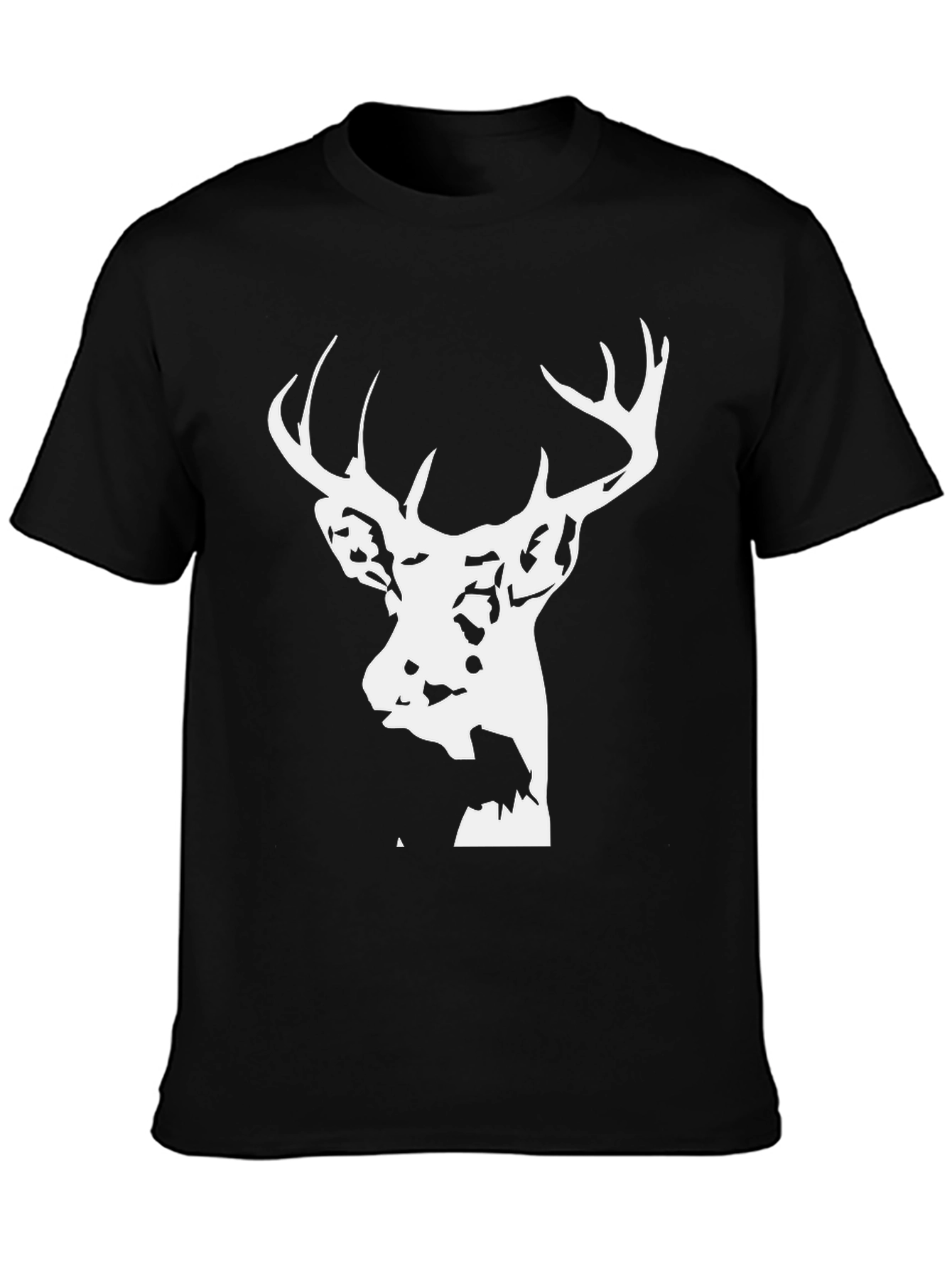 Black Deer Silhouette Graphic Tee