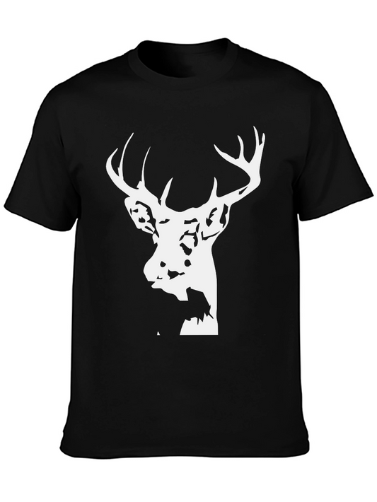 Black Deer Silhouette Graphic Tee