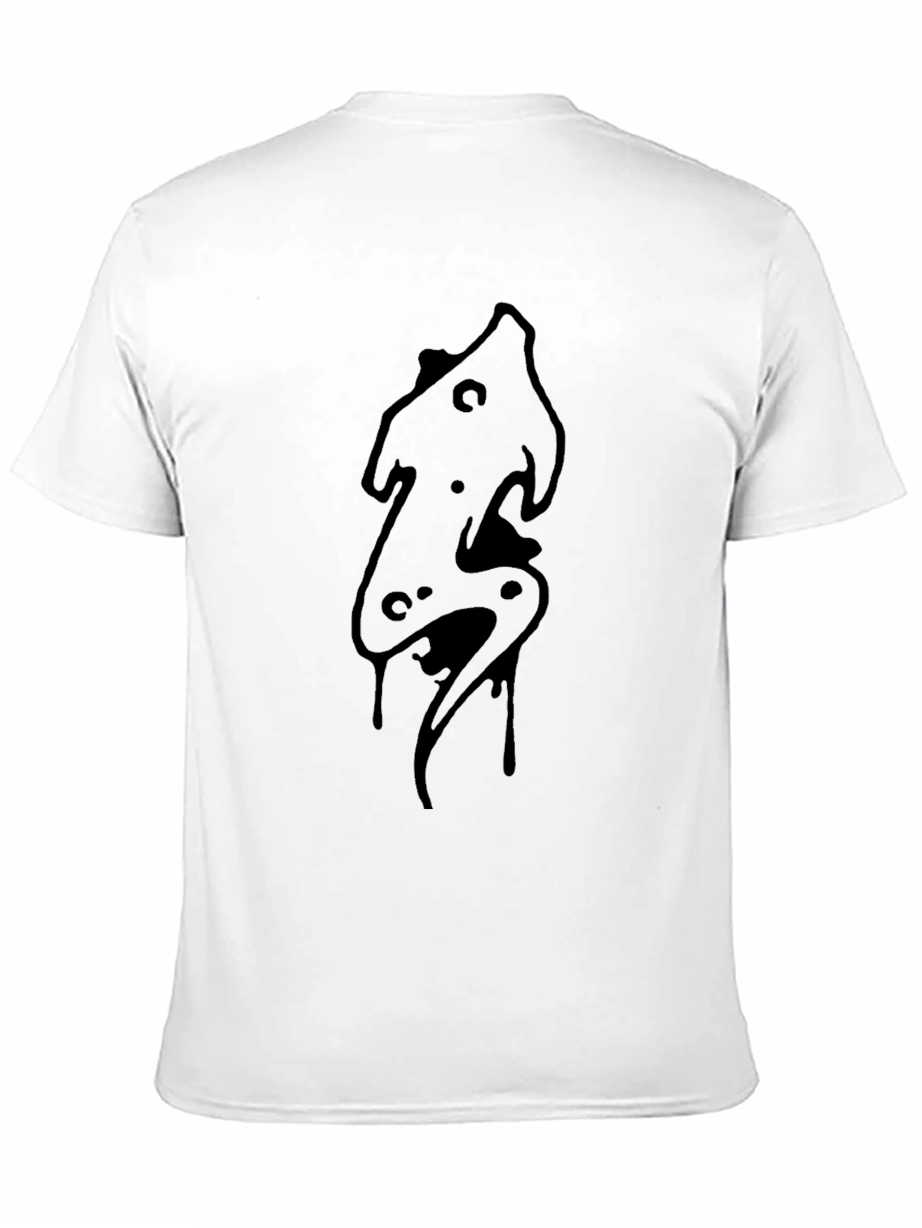 Mens Black Graphic Tee - Abstract Design