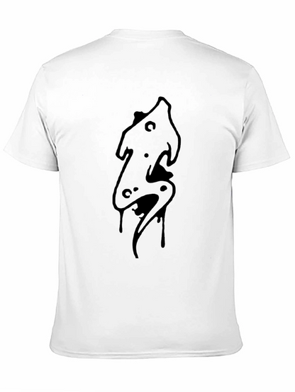 Mens Black Graphic Tee - Abstract Design