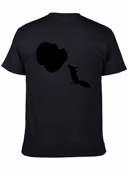 Silhouette Fox T-Shirt - Black Cotton Tee