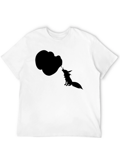 Silhouette Fox T-Shirt - Black Cotton Tee