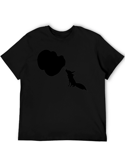 Silhouette Fox T-Shirt - Black Cotton Tee