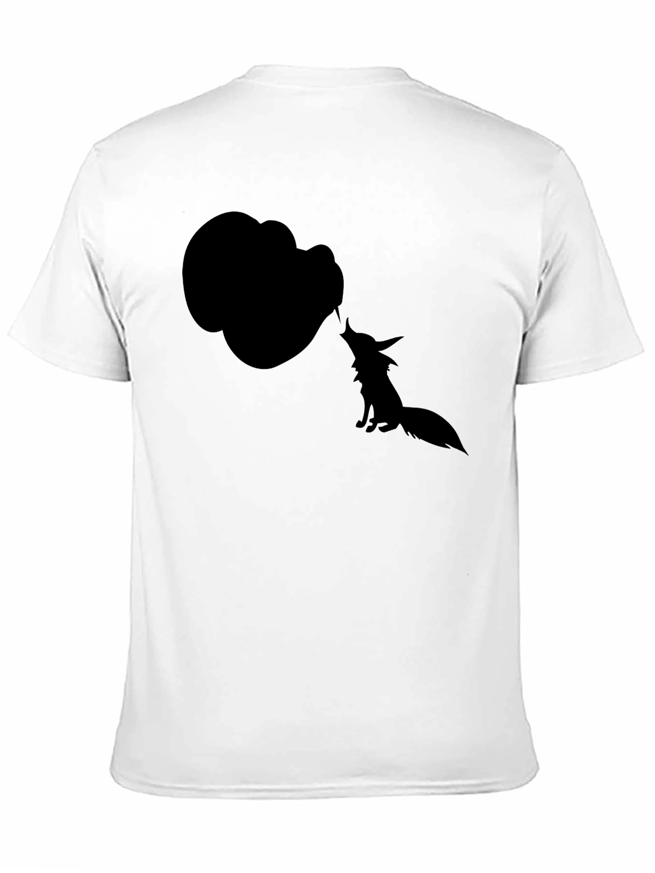Silhouette Fox T-Shirt - Black Cotton Tee