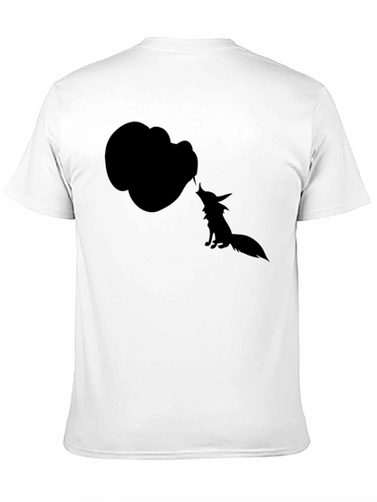 Silhouette Fox T-Shirt - Black Cotton Tee