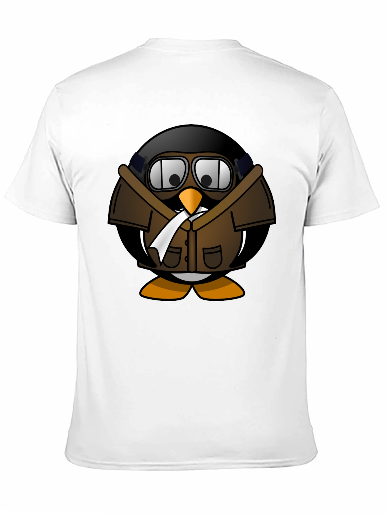 Aviator Penguin Graphic T-Shirt - Black