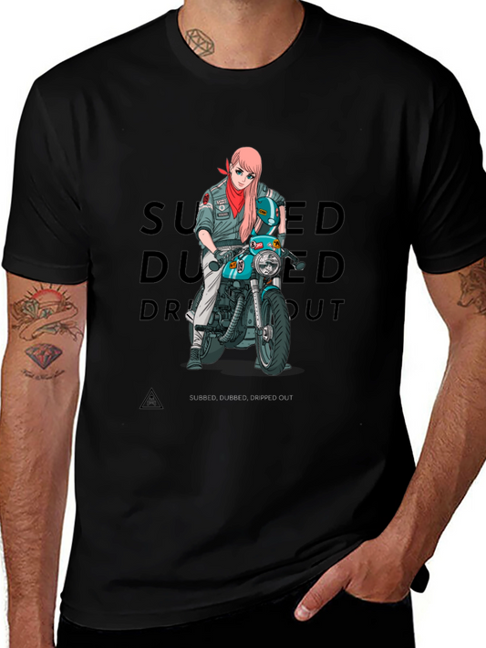 Anime Girl Motorcycle T-Shirt - Subbed Dubbed & Dripped Out