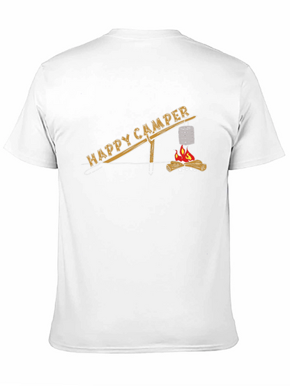 Happy Camper T-Shirt - Campfire Cooking Design