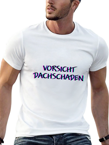 Vorsicht Dachschaden Graphic Tee - Black