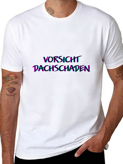 Vorsicht Dachschaden Graphic Tee - Black