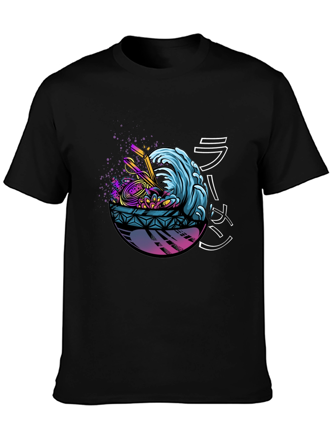Ramen Wave Graphic Tee - Unique Design Soft Fabric