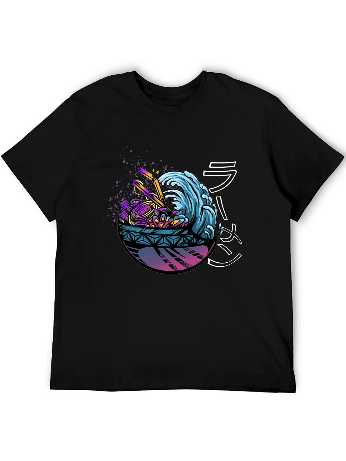 Ramen Wave Graphic Tee - Unique Design Soft Fabric