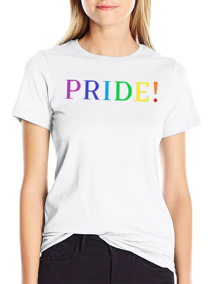 Pride Rainbow Text Black T-Shirt