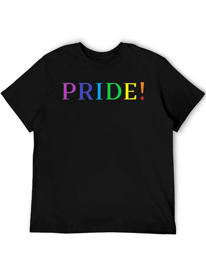 Pride Rainbow Text Black T-Shirt