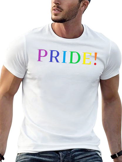 Pride Rainbow Text Black T-Shirt