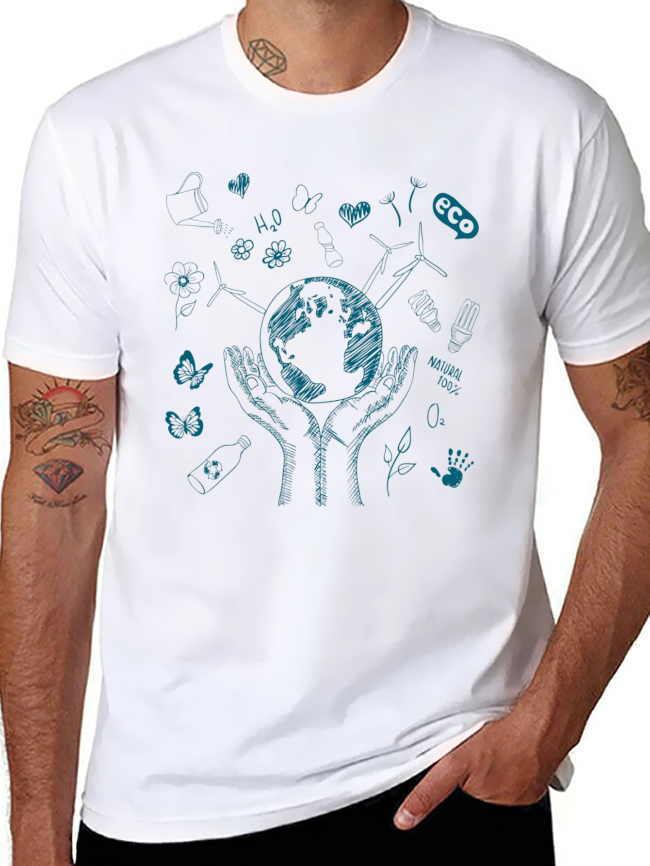 Eco-Friendly Graphic Print T-Shirt