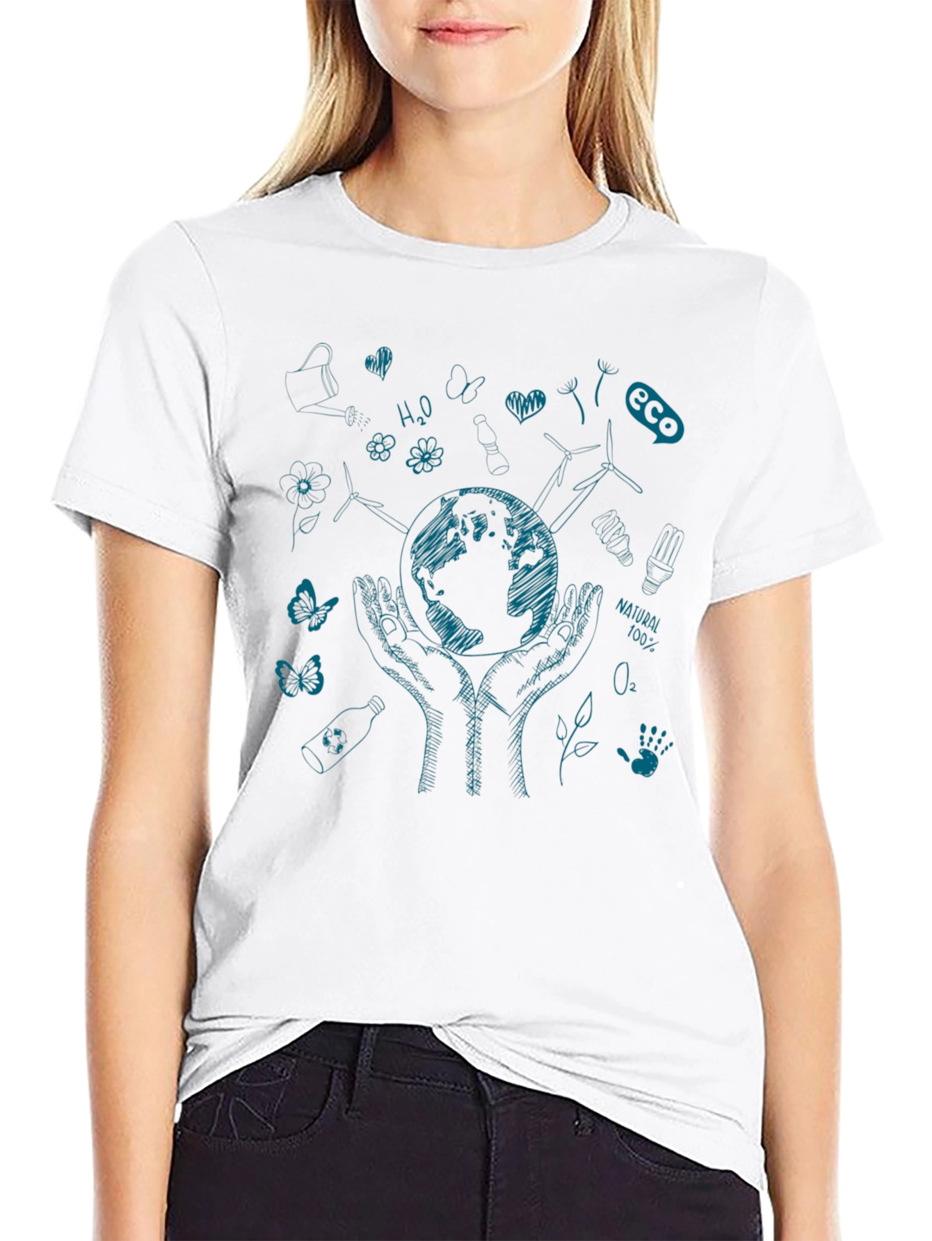 Eco-Friendly Graphic Print T-Shirt