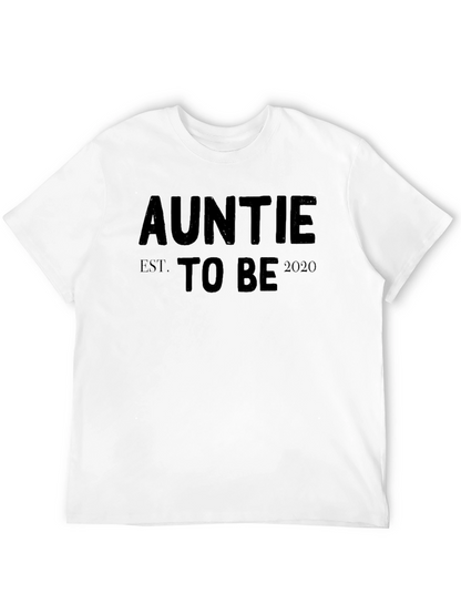 Auntie to Be EST. 2020 Black T-Shirt