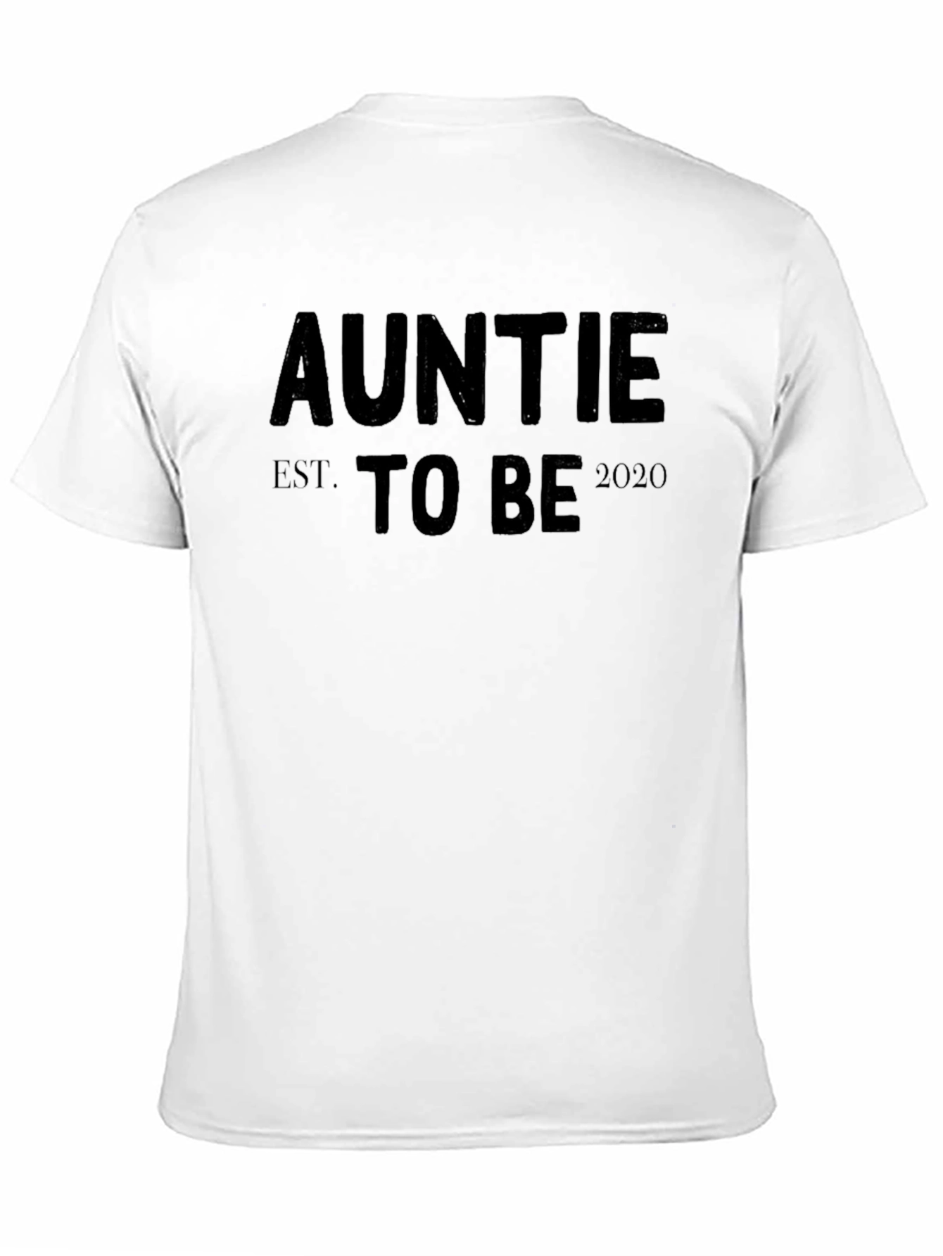 Auntie to Be EST. 2020 Black T-Shirt