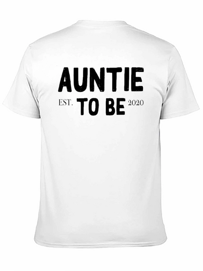 Auntie to Be EST. 2020 Black T-Shirt