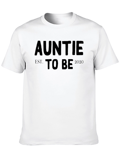 Auntie to Be EST. 2020 Black T-Shirt