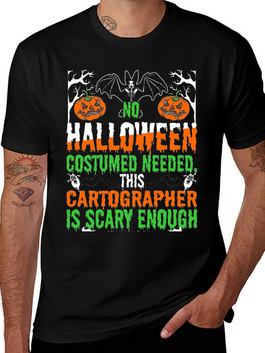 Halloween Cartographer T-Shirt - Scary Enough Costume Tee