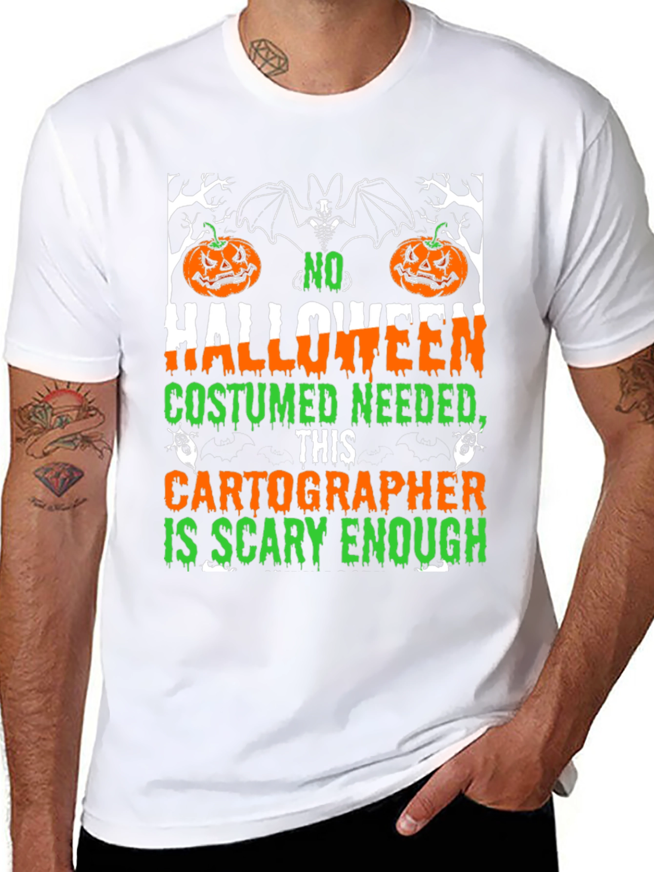 Halloween Cartographer T-Shirt - Scary Enough Costume Tee