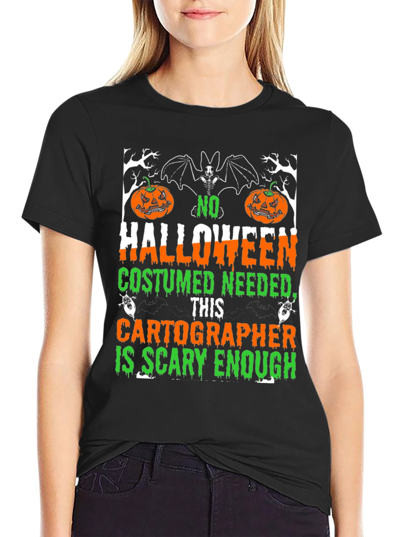 Halloween Cartographer T-Shirt - Scary Enough Costume Tee