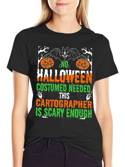 Halloween Cartographer T-Shirt - Scary Enough Costume Tee