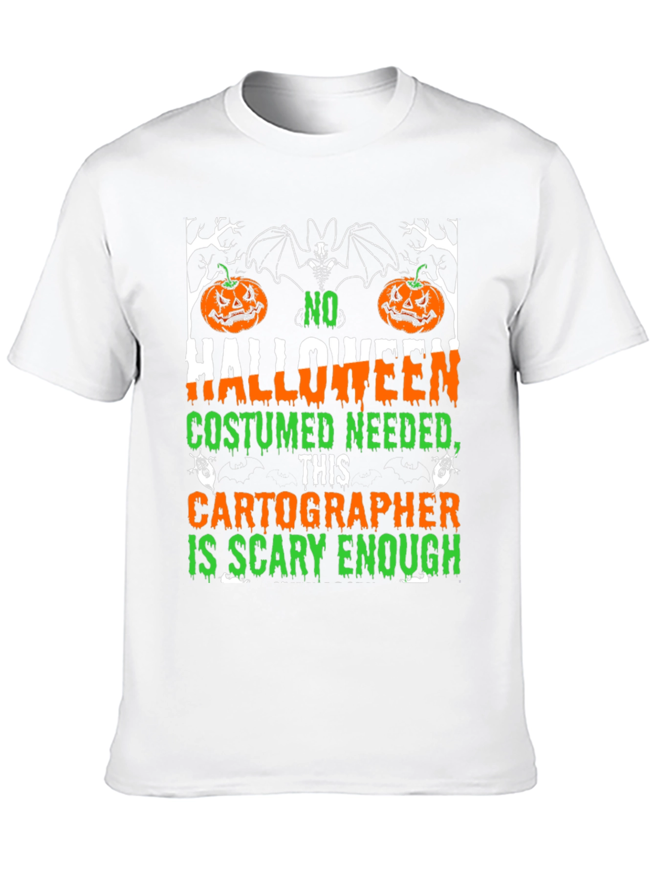 Halloween Cartographer T-Shirt - Scary Enough Costume Tee