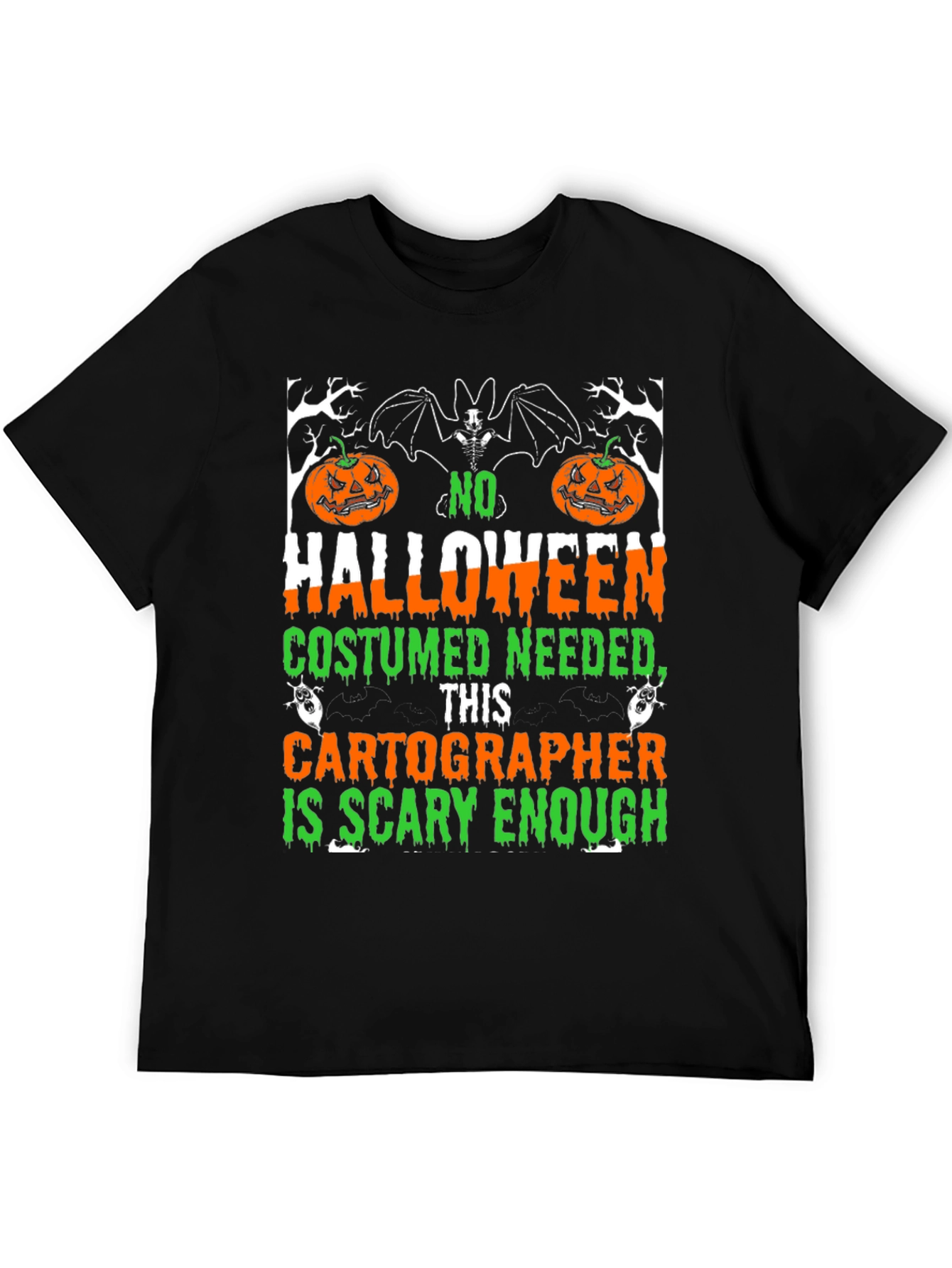 Halloween Cartographer T-Shirt - Scary Enough Costume Tee