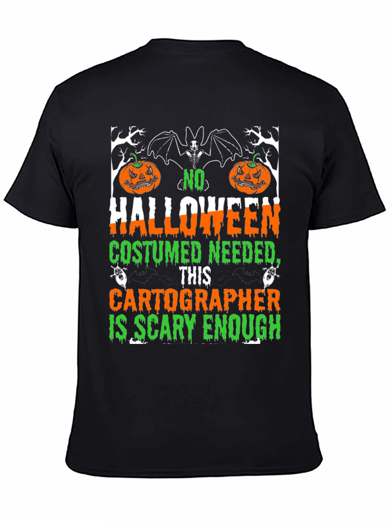Halloween Cartographer T-Shirt - Scary Enough Costume Tee