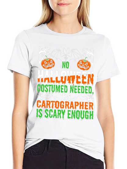 Halloween Cartographer T-Shirt - Scary Enough Costume Tee