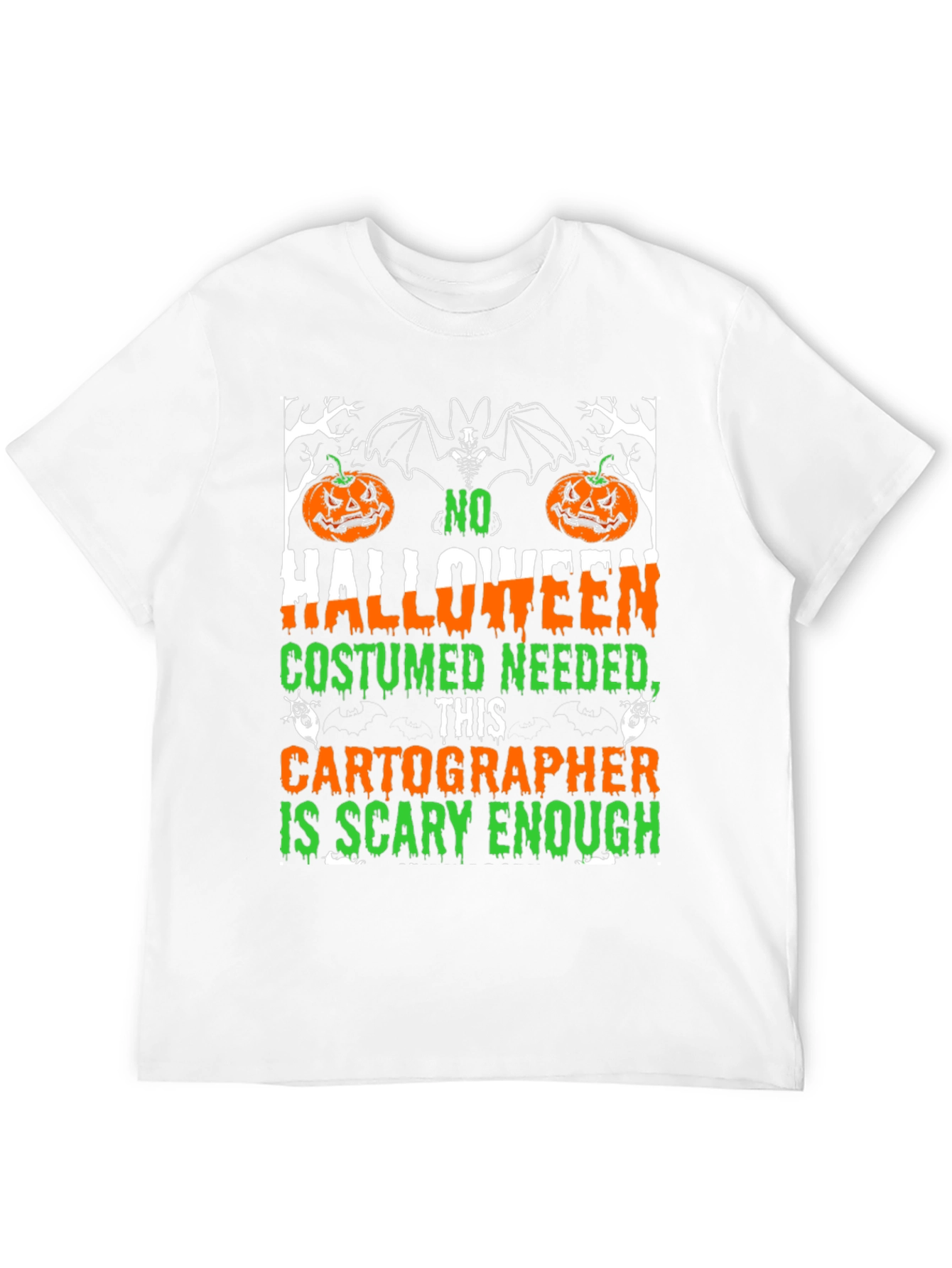 Halloween Cartographer T-Shirt - Scary Enough Costume Tee