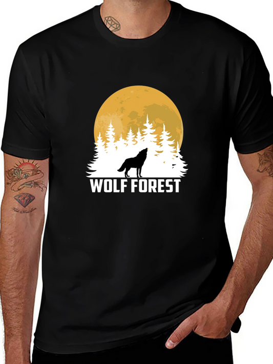 Wolf Forest Black T-Shirt