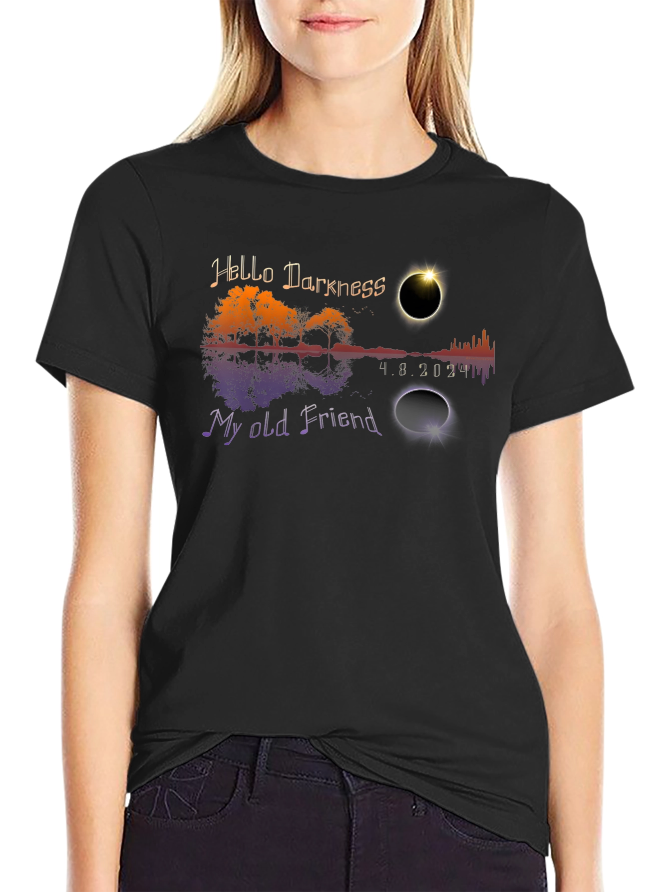 Eclipse Hello Darkness My Old Friend T-Shirt