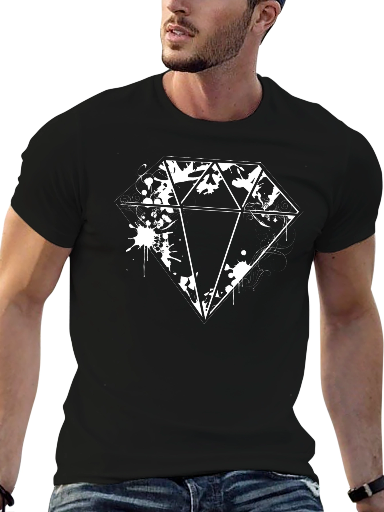 Diamond Graphic Black T-Shirt