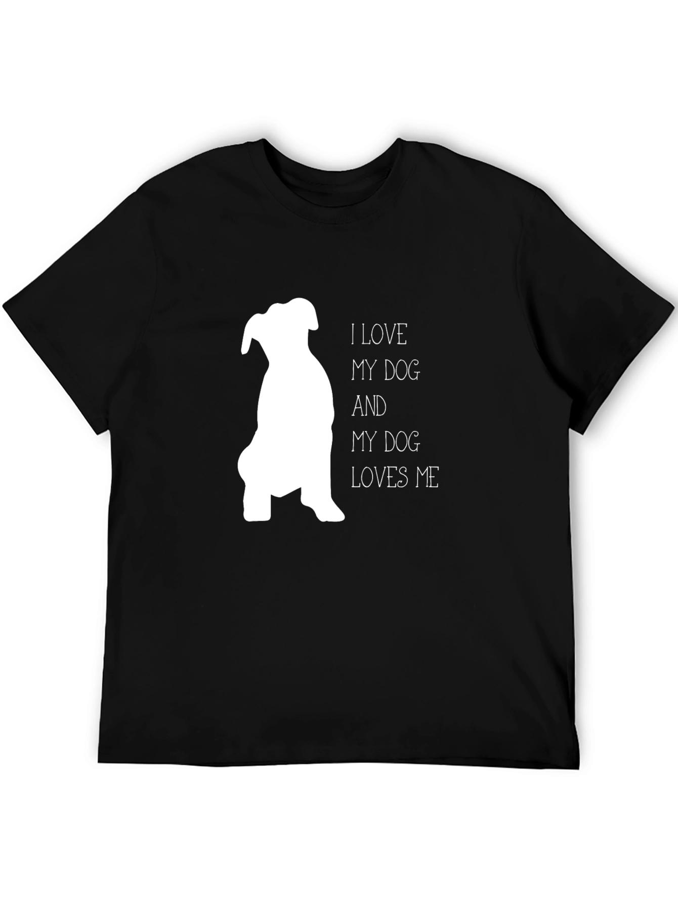 I Love My Dog T-Shirt - Black Graphic Tee