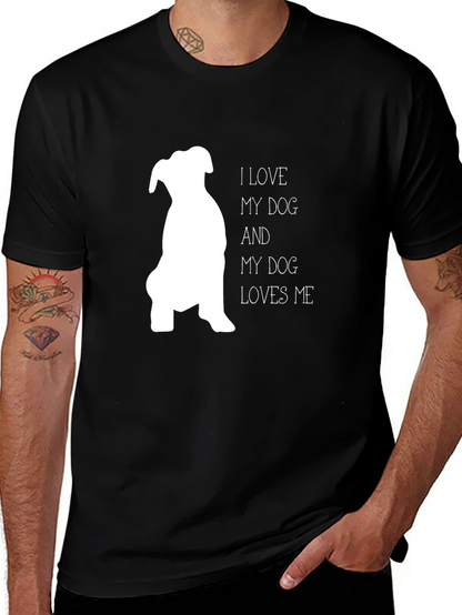 I Love My Dog T-Shirt - Black Graphic Tee