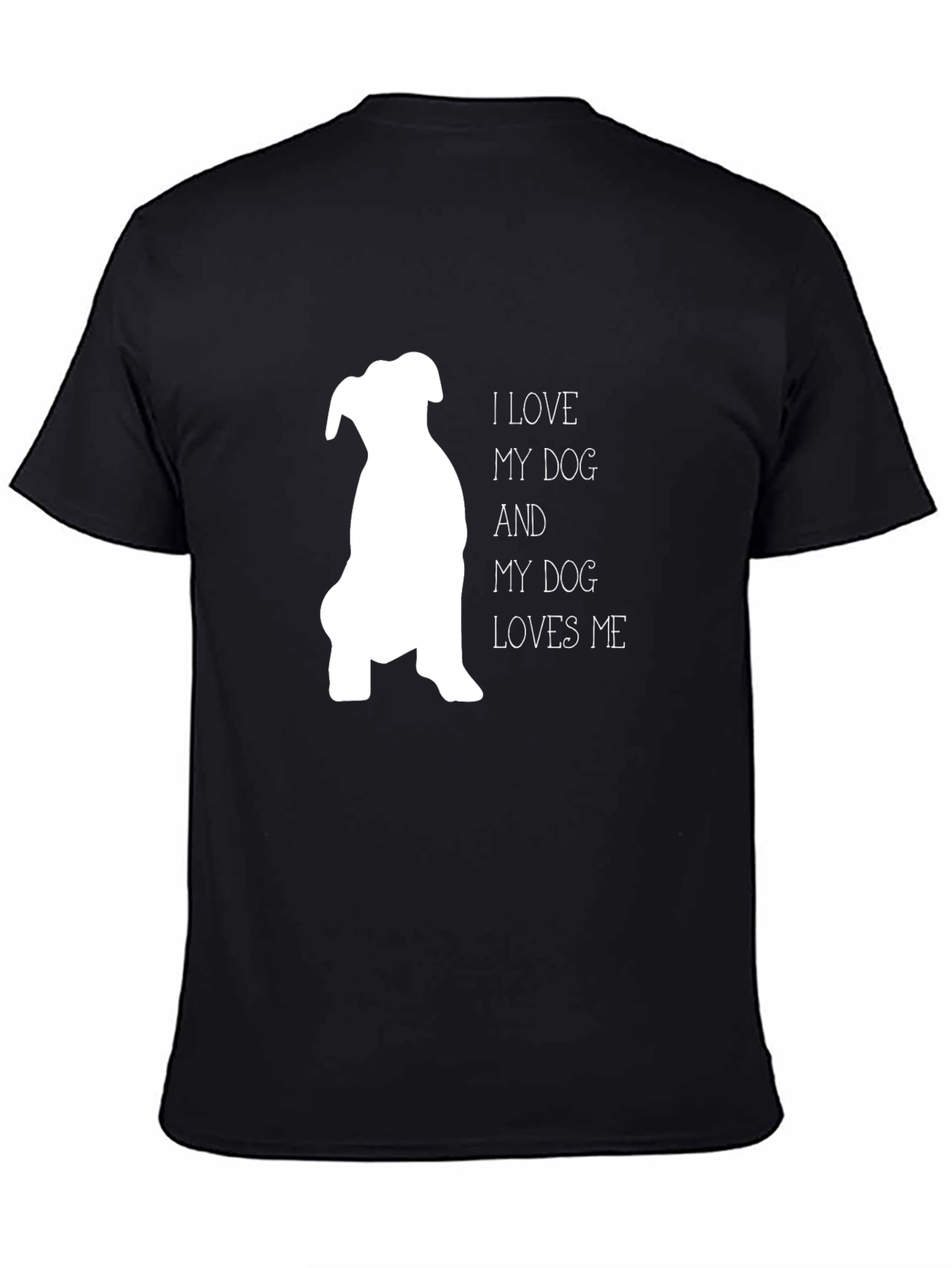 I Love My Dog T-Shirt - Black Graphic Tee