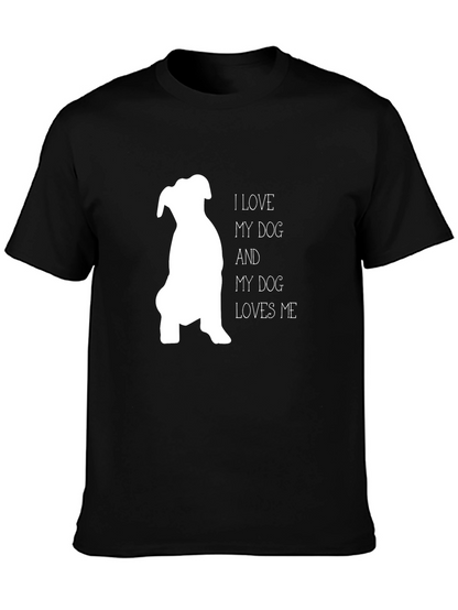 I Love My Dog T-Shirt - Black Graphic Tee