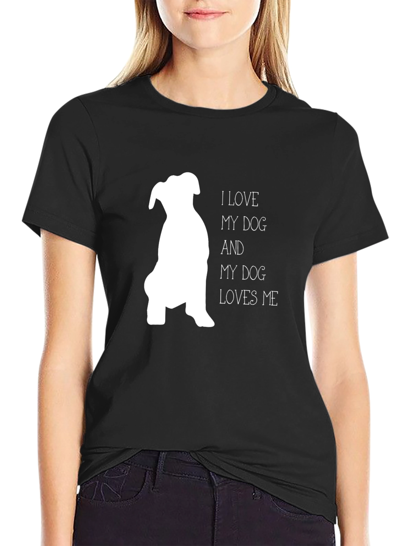 I Love My Dog T-Shirt - Black Graphic Tee