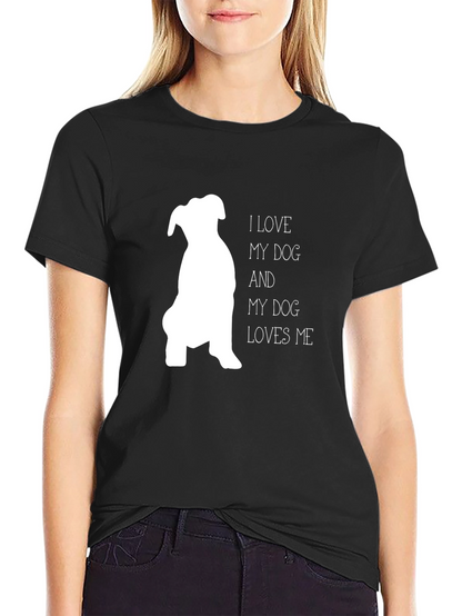 I Love My Dog T-Shirt - Black Graphic Tee