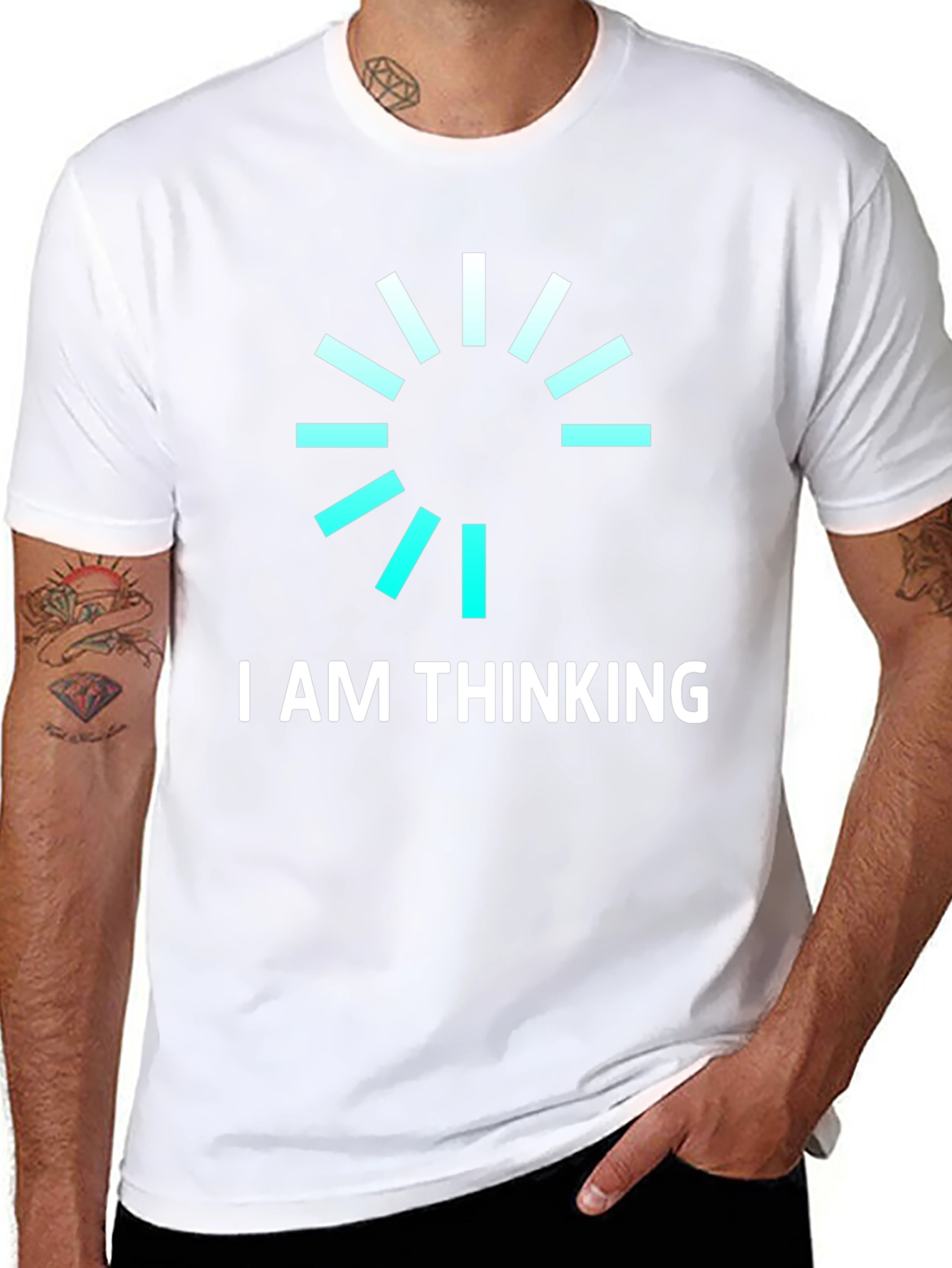 I AM THINKING Funny Graphic Tee